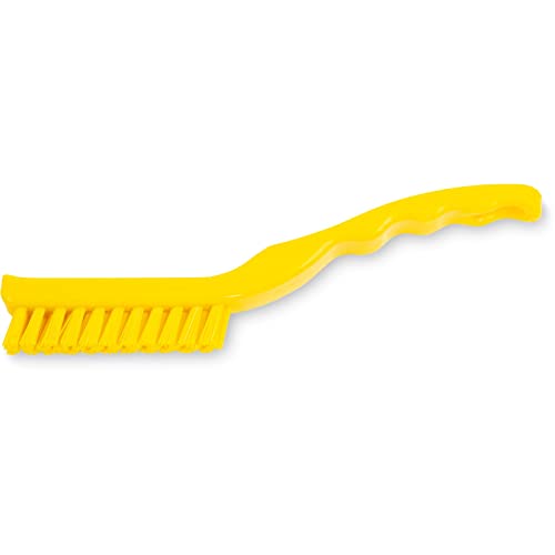 SPARTA Detail Brush Grout Brush, Crevice Brush with Hanging Hole for Bathroom, Kitchens, Countertop, Plastic, 9 Inches, Yellow - color: Yellow, size: 9 Inches