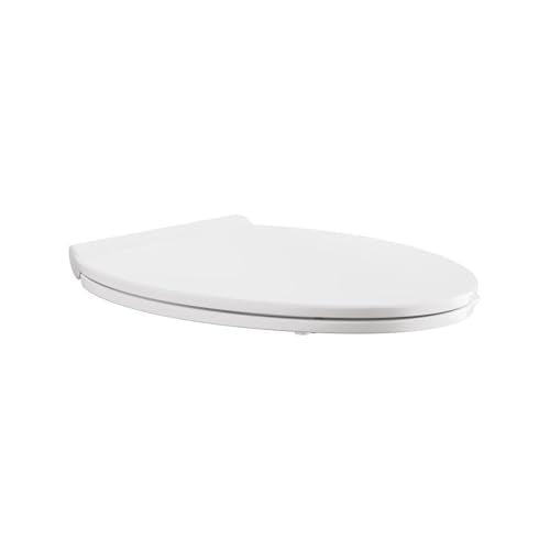 American Standard Contemporary VorMax Elongated Toilet Seat, White | Soft Close Toilet Seat: Includes Quick Release Hinges, Easy to Lift, EverClean Antimicrobial | 5055A65C.020