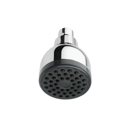 Aquabliss TurboSpa High-Pressure Shower Head - Chrome | 3-inch high-pressure shower head with 42-nozzle wide spray and flow restrictor. Twist-on install, no tools needed.