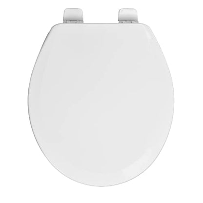 Centoco Round Toilet Seat, Premium Residential, Skirted Hardware, White | Closed Front, Cover, Plastic, Made in the USA, 750CT-001 - size: Round