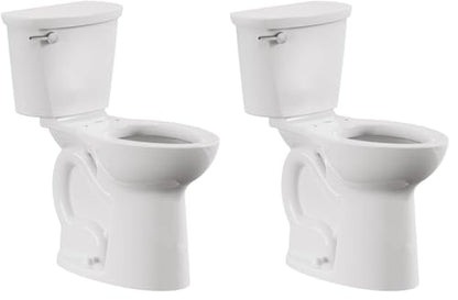 American Standard 215TA104.020 Cadet PRO Two-Piece Toilet, Seat not Included, Extra Tall Height, Left-Hand Trip Lever, 12-Inch Rough, Elongated Front, White, 1.28 GPF (Pack of 2) - size: 12" rough-in (Pack of 2)