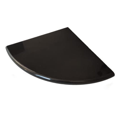 9 Inch Black Marble Corner Shower Shelf for Bathroom, Granite Stone Corner Shelves Both Side Polished for Bath Wall Mounted,Tiled Shower Walls (1Pcs - Black)