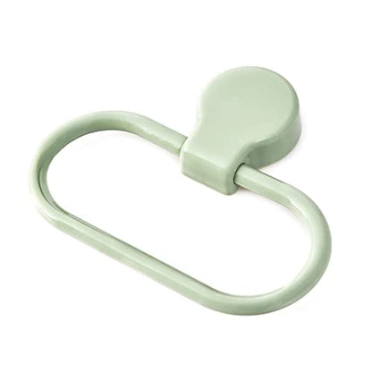 POPETPOP Self Adhesive Towel Holder Ring Green No Drilling Bathroom Towel Rack Abs Material Easy Peel and Stick Installation for Kitchen and Bathroom Use
