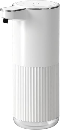 Automatic Soap Dispenser, Touchless Foaming Soap Dispenser Bathroom,Upgrade Hand & Dish Electric Dispenser 4-Level Adjustable Waterproof Wall Mount Kitchen Auto Soap Pump for Thin & Thick Liquid - color: White, style: Foam