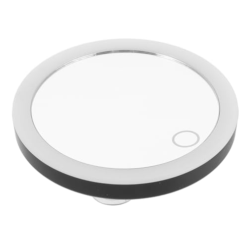 NOLITOY Lighted Magnifying Makeup Mirror with 3 Suction Cups 4-inch 10x LED Rechargeable Vanity Mirror for Travel and Bathroom Use