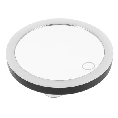 NOLITOY Lighted Magnifying Makeup Mirror with 3 Suction Cups 4-inch 10x LED Rechargeable Vanity Mirror for Travel and Bathroom Use