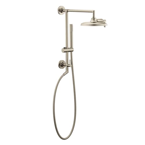 Moen Isabel Brushed Nickel 8" Eco-Performance Two-Function Showerhead with Immersion Technology, S1311EPBN - color: Brushed Nickel, style: Eco-Performance
