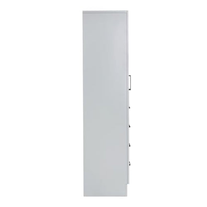 ARIEL Hepburn Bathroom Storage Cabinet - Solid Hevea Wood and Fully Assembled for Long-Lasting Durability and Sophisticated Finish, Freestanding Linen Bathroom Cabinet - 65”H x 20”W x 16”D, Grey - color: Grey, style: Hepburn