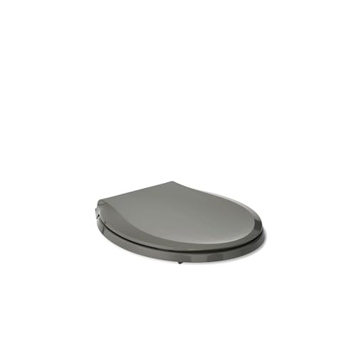 KOHLER 4639-RL-NY Cachet ReadyLatch Round Toilet Seat Soft Close, Thunder Grey - color: Thunder Gray, size: Round