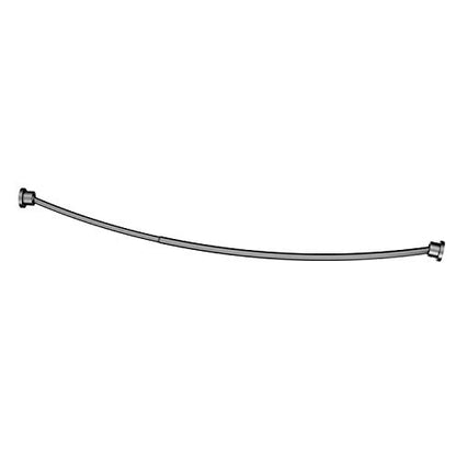 Gatco 827MX Modern Minimalist Curved Shower Rod Set, 42"-72", Matte Black | Wall Mount Adjustable Length Stainless Steel Shower Curtain Rod | Expands Shower Space Up To 8 Inches - color: Matte Black