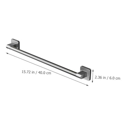 Self-Adhesive No Drill Towel Bar Wall-Mounted Bathroom Rack Heavy Duty Holder for Quick-Dry Towels Kitchen Toilet Organizer Space-Saving