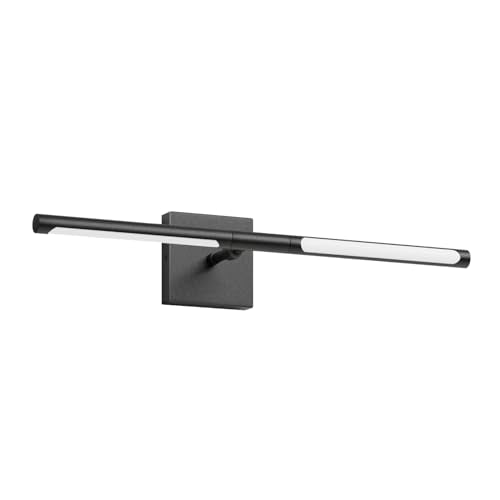 Tipace Hard-Wired LED Bathroom Light Fixtures Over Mirror,24W 360°Rotatable 5500K Black Vanity Light Bar,Modern Wall Sconce for Living Room,Bedroom,Hallway,23.6 Inch - size: 23.6 IN
