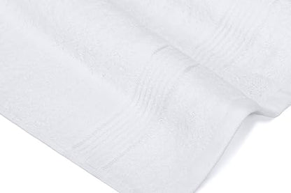 Ultra Soft Luxury Bath Towel Set 8 Piece Towels 600 GSM 2 Bath Towels 2 Hand Towels and 4 Washcloths Towel Sets, Viscose Made from Bamboo (White, 8) - color: White