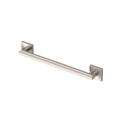 Gatco 661SN Glam Too 18" L Grab Bar, Satin Nickel/ADA Compliant Stainless Steel Safety Grab Bar for Bathroom - color: Satin Nickel, size: 18 Inch