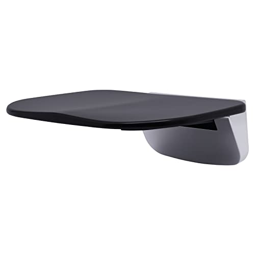 Folding Shower Seat Wall Mounted, Fold Down Shower Seat for Seniors, Pregnants, Disableds, Maximum Load 440.92 lbs, Easy to Clean and Storage, Black