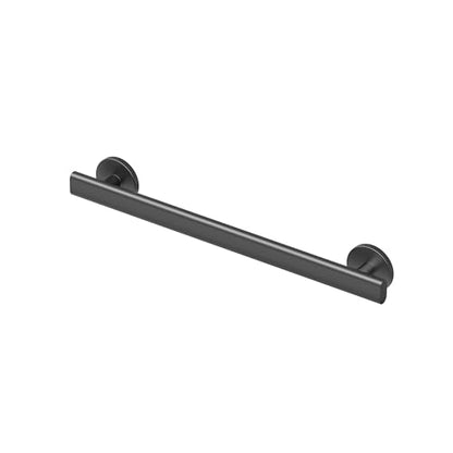 Gatco 671MX Nouveau Bathroom Grab Bar, 18 Inch ADA Compliant Shower Safety Handle, Stainless Steel Wall Mounted Bath Grab Rail, Matte Black - color: Matte Black, size: 18 Inch