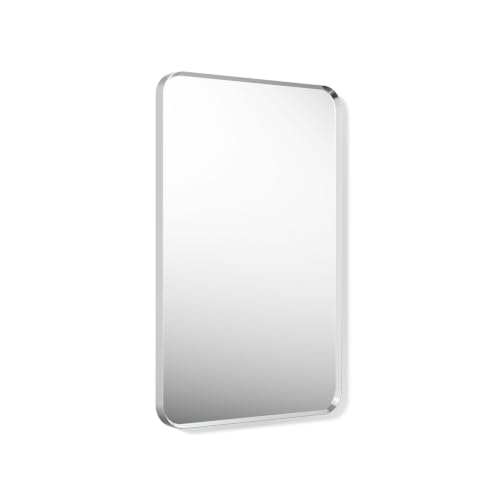 Kohler 26052-CPL Essential Rectangular Bathroom Mirrors, Bathroom Mirrors for Over Sink, 22 in. W x 34 in. H, Polished Chrome - color: Polished Chrome, size: 34"L x 22"W, style: Rectangle