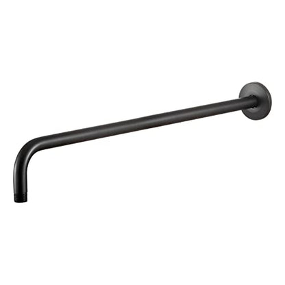 OFFO Shower Arm with Flange, 24 in Oil Rubbed Bronze Wall Mount Replacement Angle Shower Head Arm Wall-Mounted For Fixed Shower Head & Handheld Showerhead - color: Oil Rubbed Bronze, style: 24 in