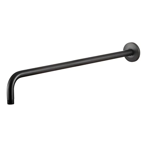 OFFO Shower Arm with Flange, 24 in Oil Rubbed Bronze Wall Mount Replacement Angle Shower Head Arm Wall-Mounted For Fixed Shower Head & Handheld Showerhead - color: Oil Rubbed Bronze, style: 24 in