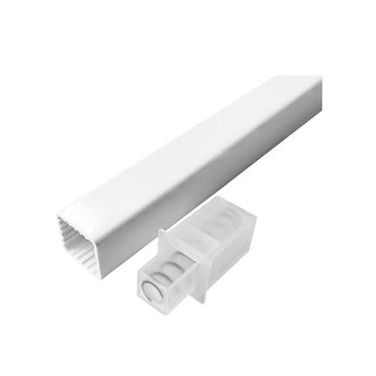 2 Pack 24-Inch Adjustable Towel Bar Replacement Rod Spring End Wall-Mounted Replacement for Bathroom & Kitchen Towel Storage - color: White-2