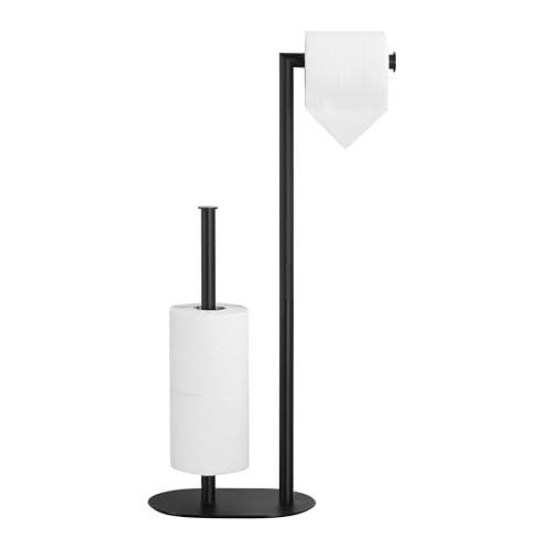Black Toilet Paper Holder is Crafted from Premium Metal Material,ensuring it Remains Rust-Proof and Durable Over Years of use. - color: Matte Black