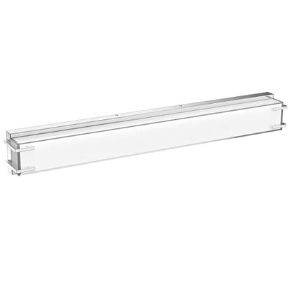LED Bathroom Light Fixtures Over Mirror 32” Vanity Light with Milky White Lampshade 4000K Daylight Chrome Finishing Bath Bar (Chrome) - color: Chrome, size: 32 inch
