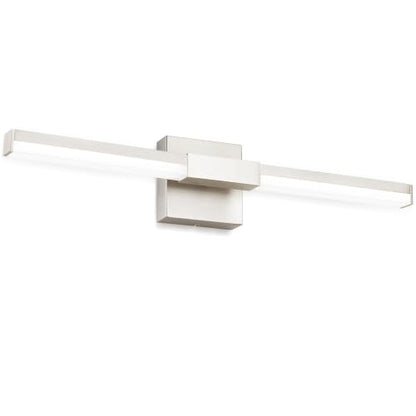 SOLFART Bathroom Light Fixture Dimmable: Brushed Nickel 24-Inch Built-in Step Dimming Vanity Lights for Bathroom ETL IP44 - color: Brushed Nickel-6000K, 5-Step Brightness Control, size: 24 inch