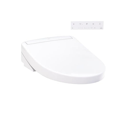 TOTO® WASHLET® S5 Electronic Bidet Toilet Seat with Instantaneous Water Heating, PREMIST and EWATER+ Wand Cleaning, Elongated, Cotton White - SW3446#01 - color: Cotton White, size: Elongated