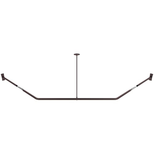 Naiture Neo-Angle Shower Curtain Rod,30-1/2"X37"X30-1/2",Oil Rubbed Bronze | Aluminum, Includes 36" Ceiling Support and Mounting Hardware, Cut to Fit, Permanent Wall Mount, Rustproof - color: Oil Rubbed Bronze, size: 30-1/2" X 37" X 30-1/2"