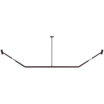 Naiture Neo-Angle Shower Curtain Rod,30-1/2"X37"X30-1/2",Oil Rubbed Bronze | Aluminum, Includes 36" Ceiling Support and Mounting Hardware, Cut to Fit, Permanent Wall Mount, Rustproof - color: Oil Rubbed Bronze, size: 30-1/2" X 37" X 30-1/2"