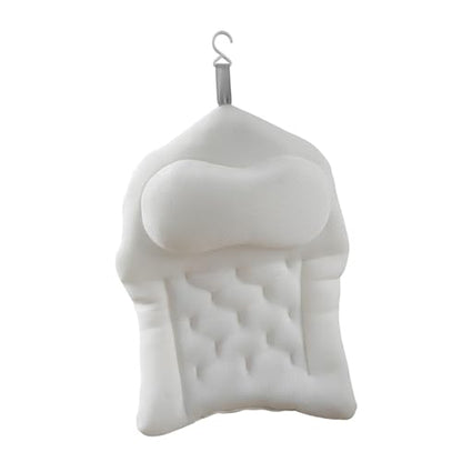 Bath Pillow for Bathtub, Breathable Polyester Headrest with Suction Cups, 20.5 x 15 in Neck and Back Support for Soaking Tub