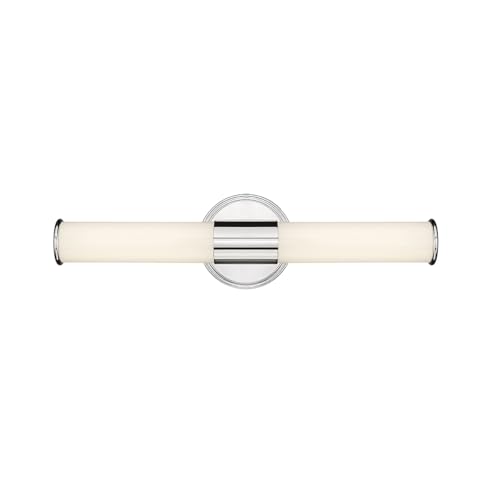 ML Lighting 2220-CH Trumann 1-Light Vanity, LED Polished Chrome - color: Polished Chrome, size: 18-Inch