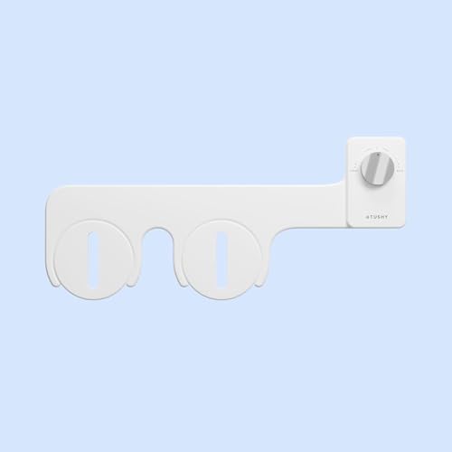 TUSHY Fresh Dual Nozzle Cool Water Bidet, Chrome Knob | Ultra Slim Toilet Seat Attachment, Non-Electric, 180° Front and Rear Wash, Self-Cleaning, 10 Minute DIY Install - color: Chrome Knob, style: Dual Nozzle