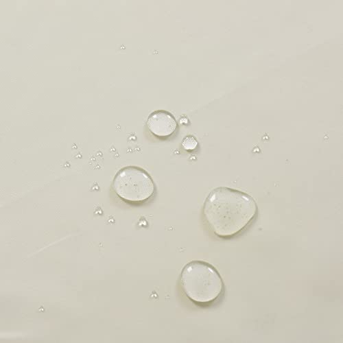 Waterproof Nylon Fabric Shower Curtain or Liner Machine Washable & Breathable 72x72inch (Standard Size) Ivory 1 Panel