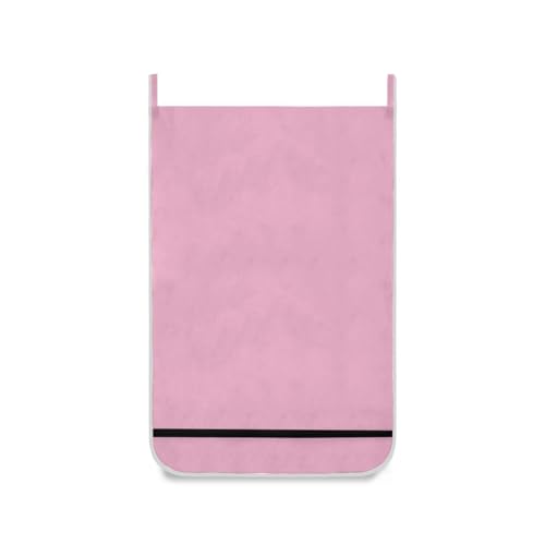 1PC Pink Hanging Laundry Hamper Bag Over the Door Laundry Hamper Wall Hamper Large Dirty Clothes Hamper with Stainless Steel Hooks 29.5x20Inch - color: Pink, size: 1 PC