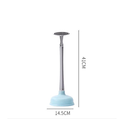 Toilet Plunger with Long Handle for Bathroom Heavy Duty Cute Macaron Color (Macaron Blue) - color: Macaron Blue