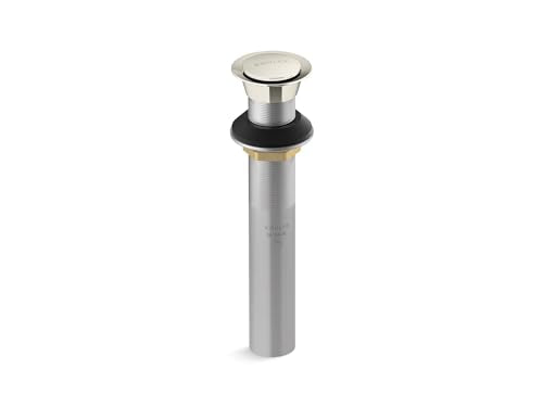 Kohler K-33151-SN Bathroom sink clicker drain without overflow, Vibrant Polished Nickel - color: Vibrant Polished Nickel