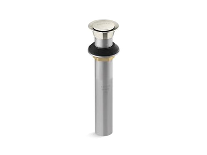 Kohler K-33151-SN Bathroom sink clicker drain without overflow, Vibrant Polished Nickel - color: Vibrant Polished Nickel