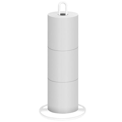 Toilet Paper Holder Stand, OBODING, White Freestanding Toilet Paper Holder for Storing 3 Rolls of Toilet Papers (White) - color: White
