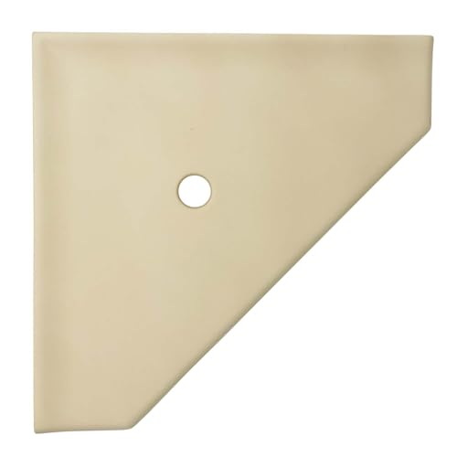 10" Corner Shower Shelf, Retrofit Shower Organizer for Tiled Walls, Corner Caddy Soap Dish Bathroom Storage, Geo Flatback, Sand Matte - color: Sand Matte