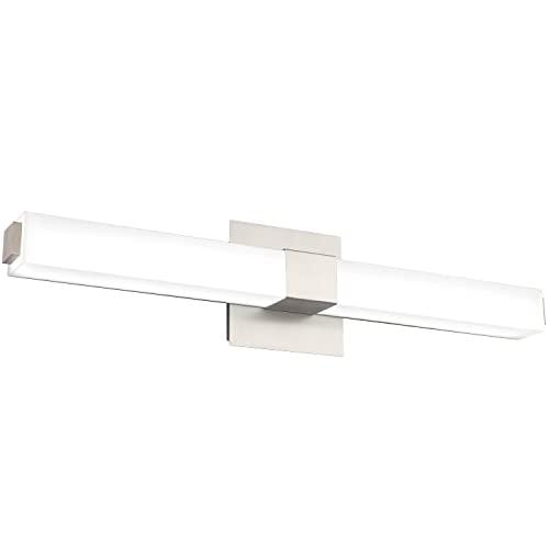 LED Bathroom Vanity Light - 24 inch Brushed Nickel Vanity Lights - Modern Bathroom Light Fixtures Over Mirror 6000K Cool White - color: Brushed Nickel - Not Dimmable, size: 24 inch