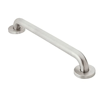 Moen R8716P Bathroom Safety 16-Inch Textured Grip Stainless Steel Bathroom Grab Bar, Peened - color: Peened