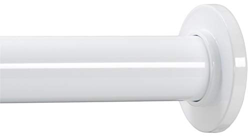 Ivilon Tension Curtain Rod - Spring Tension Rod for Small Windows or Shower, 16 to 24 Inch. White - color: White