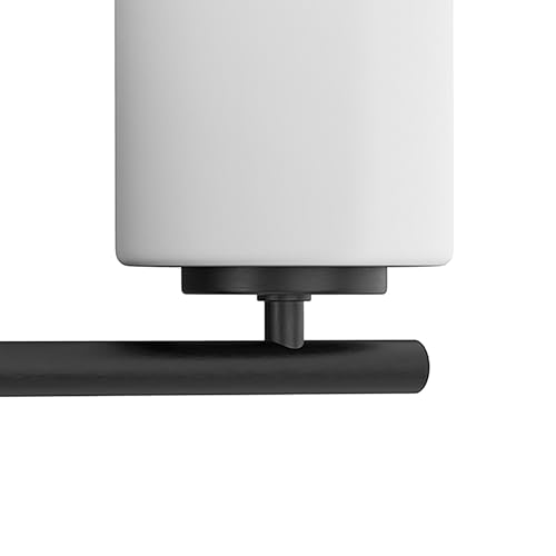 Progress Lighting 3-Light Etched Glass Modern Bath Vanity Light, Replay Collection, Indoor, P2159-31, Textured Black - color: Textured Black, size: 3-Light