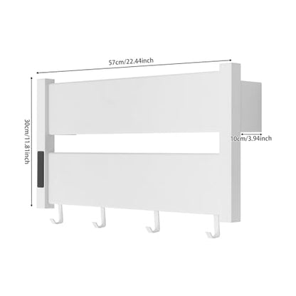 Towel Warmers for Bathroom, Wall Mounted Heated Towel Rack with Timer & Temperature Control, LED Touch Screen, Waterproof Aluminum Electric Towel Warmer Rack (White)