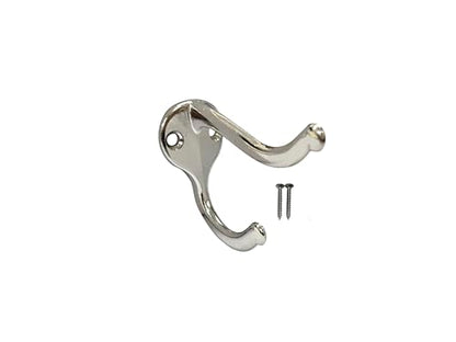 QCAA Coat Hat Hook, Heavy Duty for Wall Hanging, Zinc Die Cast, Satin Nickel, Made in Taiwan, 12 Pack - color: Heavy-Satin NKL, size: 12 Pack