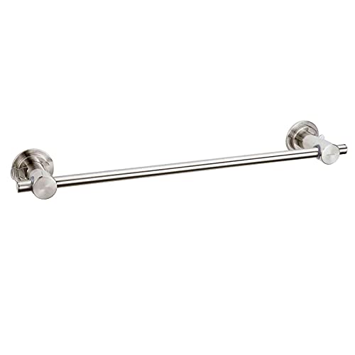 BOPai 24 inch Suction Cup Towel Bar, Brushed Nickel | Repositionable & Powerful Vacuum Suction - color: Brushed Nickel, size: 24"