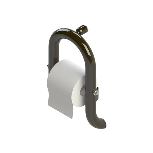 Toilet Roll Holder 13" Integrated ADA Grab Bar - Oil Rubbed Bronze | Designer toilet paper holder, modern safety, ADA rated 500 lbs - color: Oil Rubbed Bronze