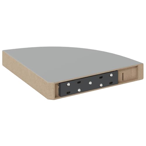 Floating Corner Shelf MDF Wall Mount for Bathroom, Weather Resistant, 9.8" x 9.8" x 1.5"