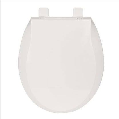 17" Round Quiet Close Toilet Seat, Biscuit Color Polypropylene with Never-Loosen Durable Design, Easy Installation and Maintenance